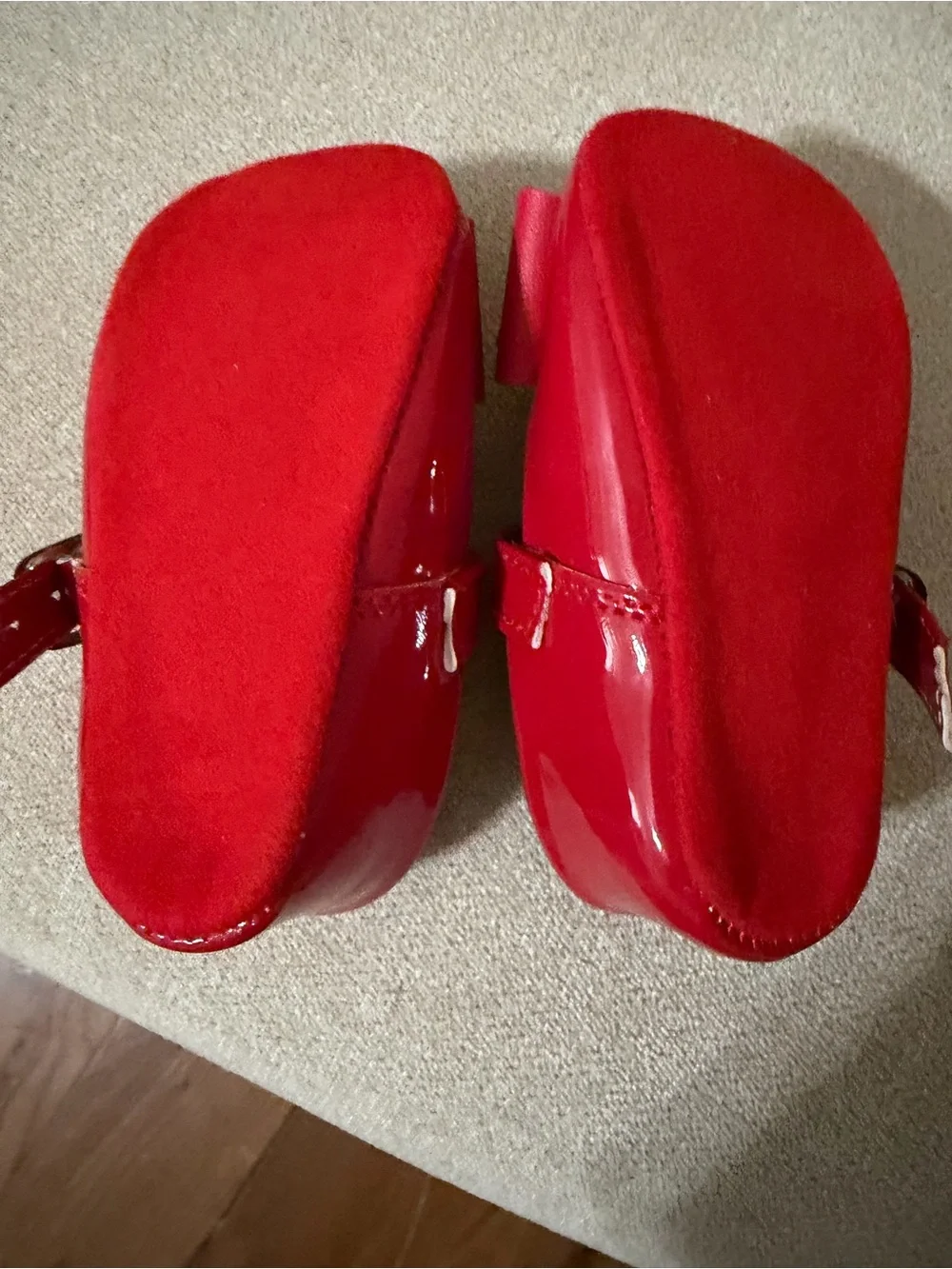 Kids Red Patent Bow Mary Jane Shoes - Unbranded